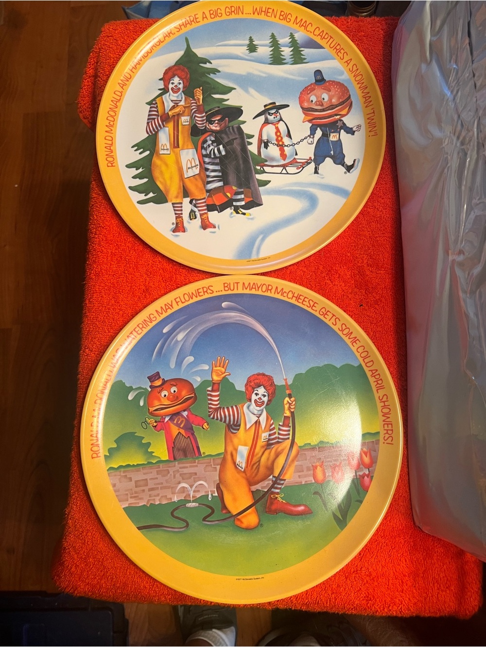 1977 McDonald's Ronald McDonald Collector Plates (Set of 2)